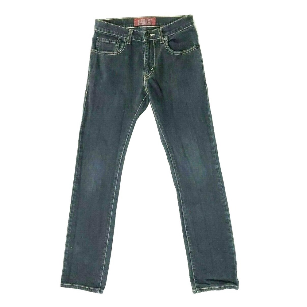 Levi's 510 Super Skinny Jeans Boys Size 14 (Fits 27x29) Dark Blue Stretch Denim